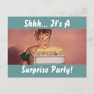 Rétros invitations de gâteau d'anniversaire de