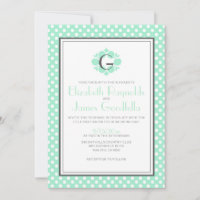 Rétros invitations de mariage de point de polka
