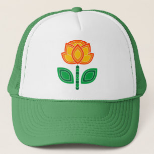Rétros les années 70 casquettes de fleur