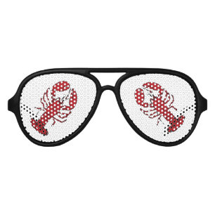 Rétros lunettes de soleil noires rouges de