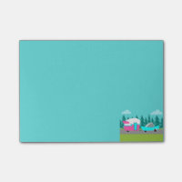 Rétros notes de post-it de campeur/remorque et de
