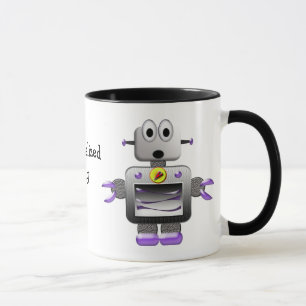Rétros tasse personnalisée par robots mignons