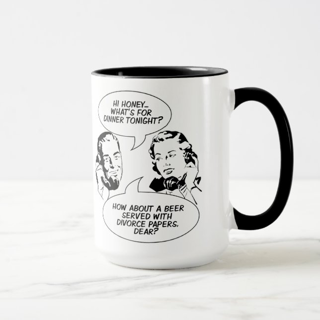 Rétros tasses féministes d'humour (Droite)