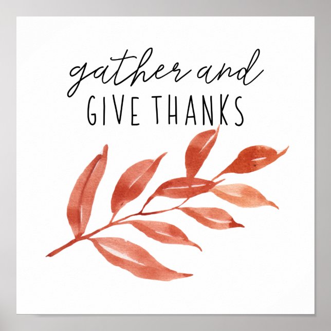 Retrouvez et donnez Merci Poster Bon thanksgiving (Devant)