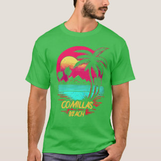 Retrowave Beach Comillas Beach T-Shirt
