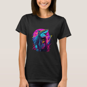 Retrowave Shark Cool Retro 80s Inspired T-Shirt