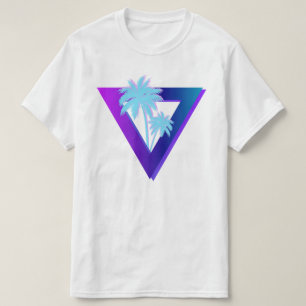 RETROWAVE SYNTHWAVE PALM TREES TRIANGLE SHIRT