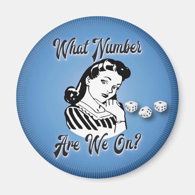Retrp Bunco What Number Are We On Magnet (Front)