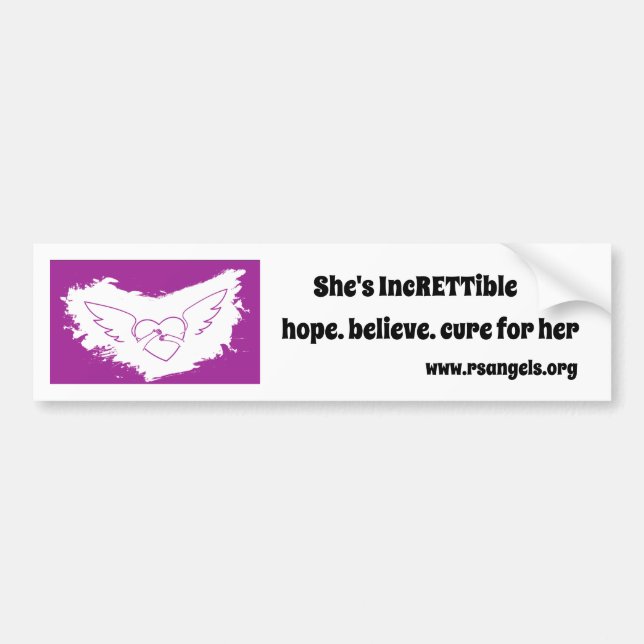 Rett Syndrome Ange Bumper Sticker pour elle (Devant)