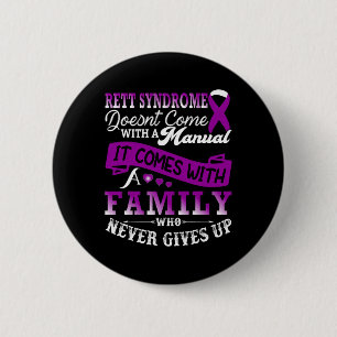Rett Syndrome Awareness Month Family Octobre Purpl 2 Inch Round Button