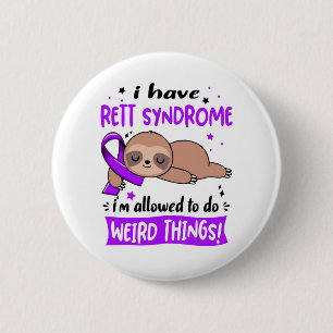 Rett Syndrome Awareness Month Ribbon Gifts 2 Inch Round Button