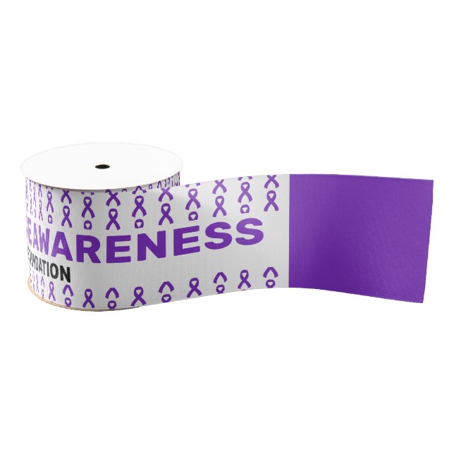 Rett Syndrome Awareness Pattern Ribbon Grosgrain Ribbon (Spool)