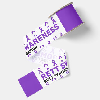 Rett Syndrome Awareness Pattern Ribbon Grosgrain Ribbon