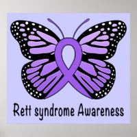 Rett syndrome Butterfly Awareness Ribbon of Hope