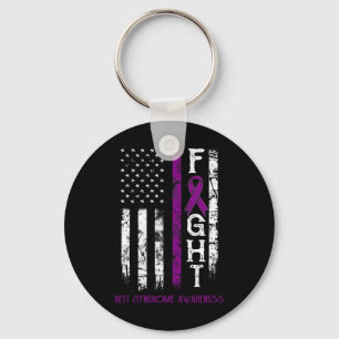 Rett Syndrome Warrior Us Flag Down Syndrome Awaren Keychain