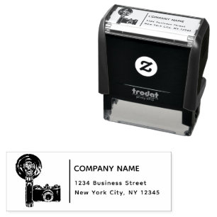 Return Address Business Camera Modern Photographer Self-inking Stamp