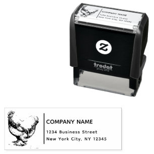 Return Address Business Chicken Farmhouse Eggs Hen Self-inking Stamp