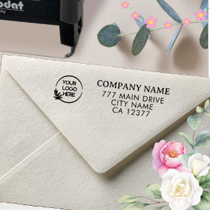 Return Address Business Stamp   Brand Logo Stamps