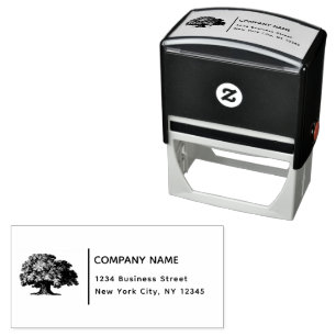 Return Address Business Vintage Tree Typography  Self-inking Stamp