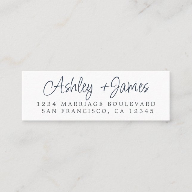 Return Address Card with RSVP Date on back (Front)
