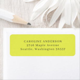 Return Address Chartreuse Personalized Elegant