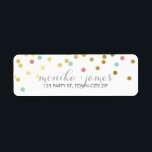 RETURN ADDRESS confetti gold mint coral chalkboard<br><div class="desc">A modern, bold design with a super cute confetti pattern. Setup as a template it is easy to customize with your own text - make it yours! Love the design but want to see it altered - different colour - a different product to complete your branding? No worries - simply...</div>