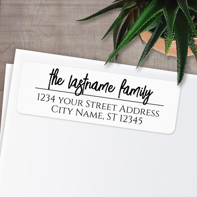 Return Address Custom Name - Lucky Fashion Script (Personalized Return Address Labels)