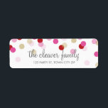 RETURN ADDRESS cute confetti polka dot colourful<br><div class="desc">A modern, bold design with a super cute confetti pattern. Setup as a template it is easy to customize with your own text - make it yours! Love the design but want to see it altered - different colour - a different product to complete your branding? No worries - simply...</div>