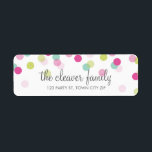 RETURN ADDRESS cute confetti polka dot colourful<br><div class="desc">A modern, bold design with a super cute confetti pattern. Setup as a template it is easy to customize with your own text - make it yours! Love the design but want to see it altered - different colour - a different product to complete your branding? No worries - simply...</div>