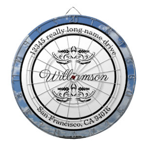 Return address dart board