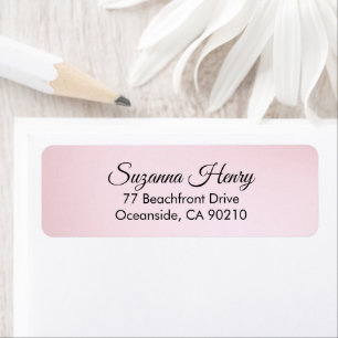 Return address _elegant handwriting blush pink