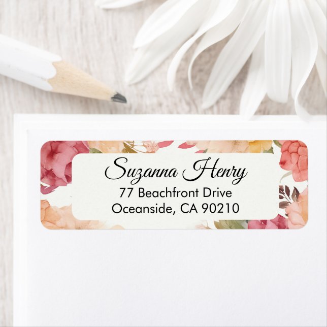 Return address _elegant handwriting floral pastel (Insitu)