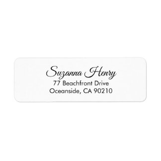 Return address _elegant handwriting return address