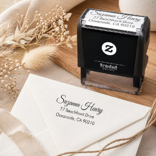 Return address _elegant handwriting self-inking stamp
