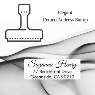 Return address _elegant handwriting  self-inking stamp