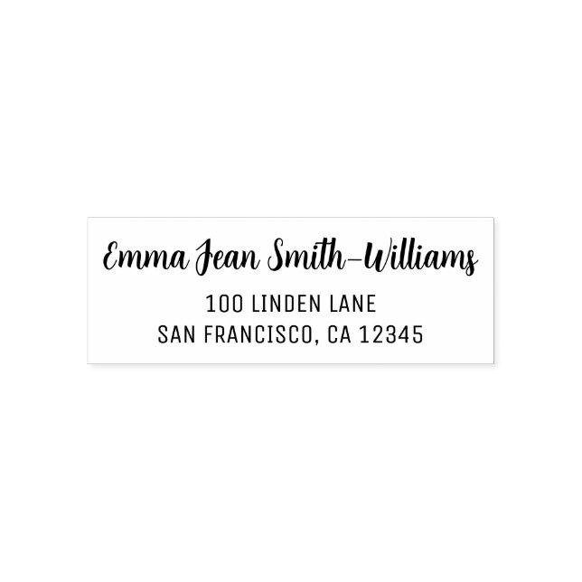 Return Address | Elegant Modern Calligraphy Script Self-inking Stamp (Design)