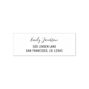 Return Address Elegant Modern Calligraphy Script Self-inking Stamp