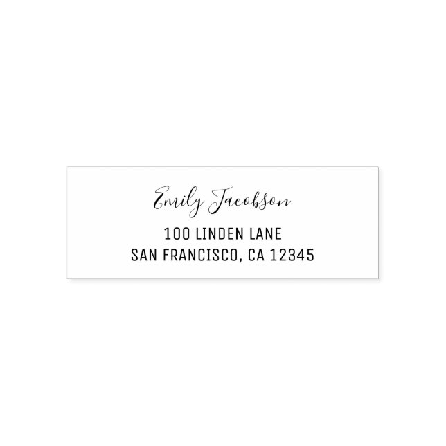 Return Address | Elegant Modern Calligraphy Script Self-inking Stamp (Design)