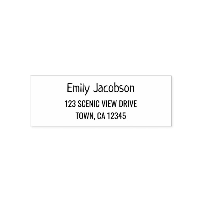 Return Address | Elegant Modern Calligraphy Script Self-inking Stamp (Design)