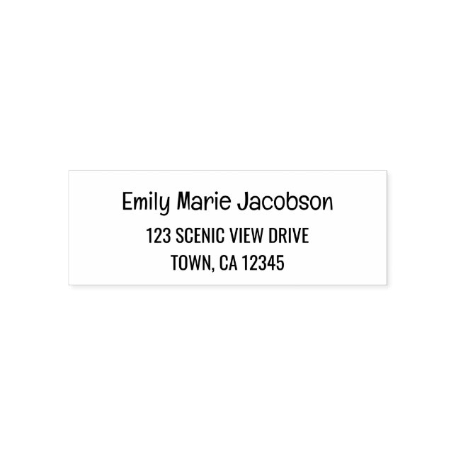 Return Address | Elegant Modern Print Handwriting  Self-inking Stamp (Design)
