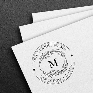 Return Address Elegant Monogram Minimalist Self-inking Stamp
