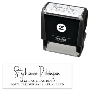 Return Address Elegant Typography Modern Chic Self-inking Stamp