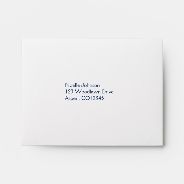 Return Address Envelope A2 for RSVP Cards (Front)