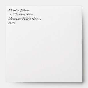 Return Address Envelope for 5" Square Invitation