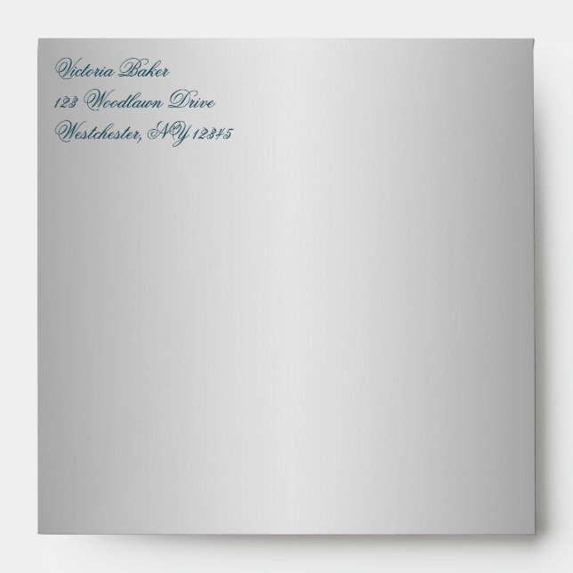 Return Address Envelope for 5" Square Invitation (Front)