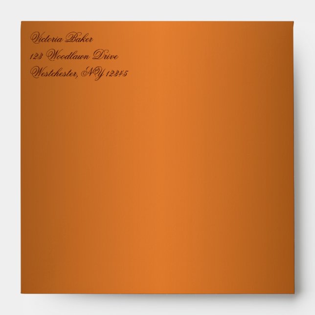 Return Address Envelope for 5" Square Invitation (Front)