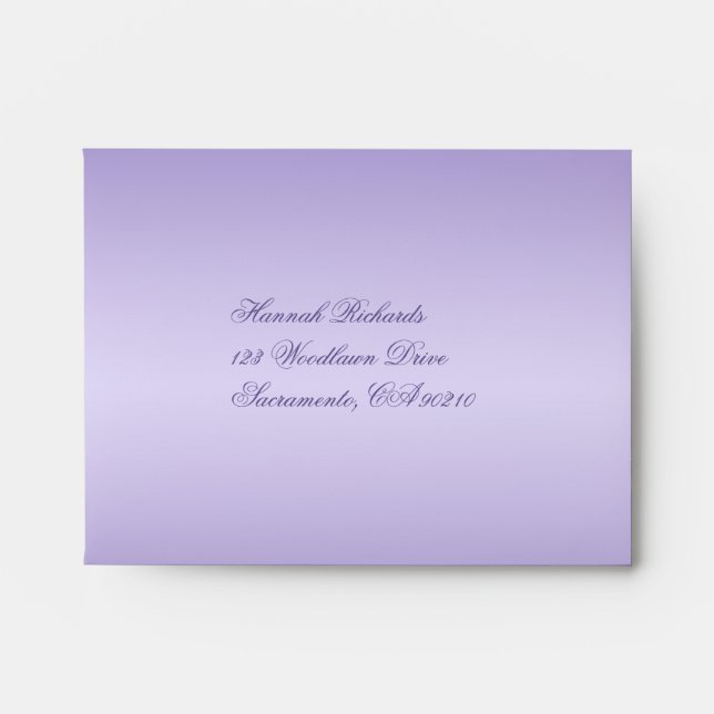 Return Address Envelope for Reply Card (Front)