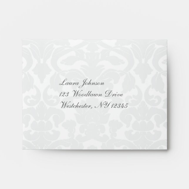 Return Address Envelope for Reply Cards (Front)