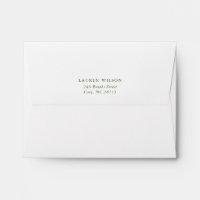 Return Address Envelope with Pale blue Interior