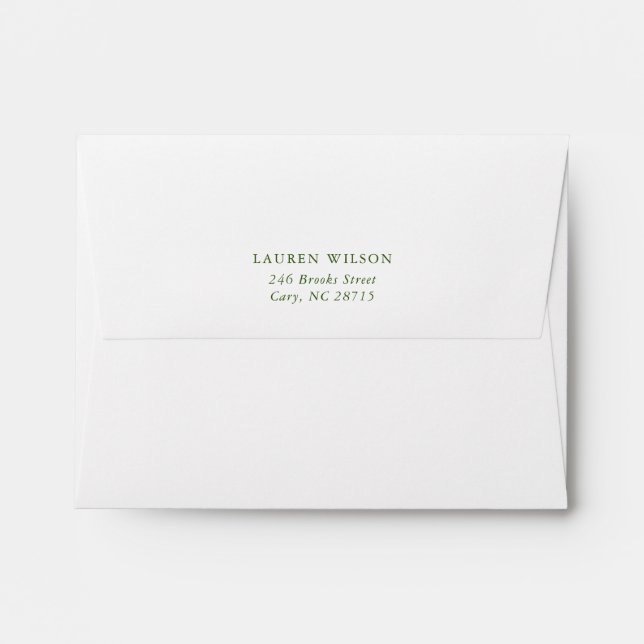 Return Address Envelope with Pale blue Interior (Back (Top Flap))